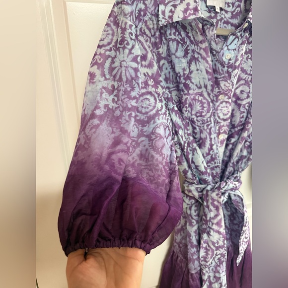 CHRISTY LYNN Erin Purple Shirt Dress – Size Medium – tie waist- EUC - Picture 8 of 13